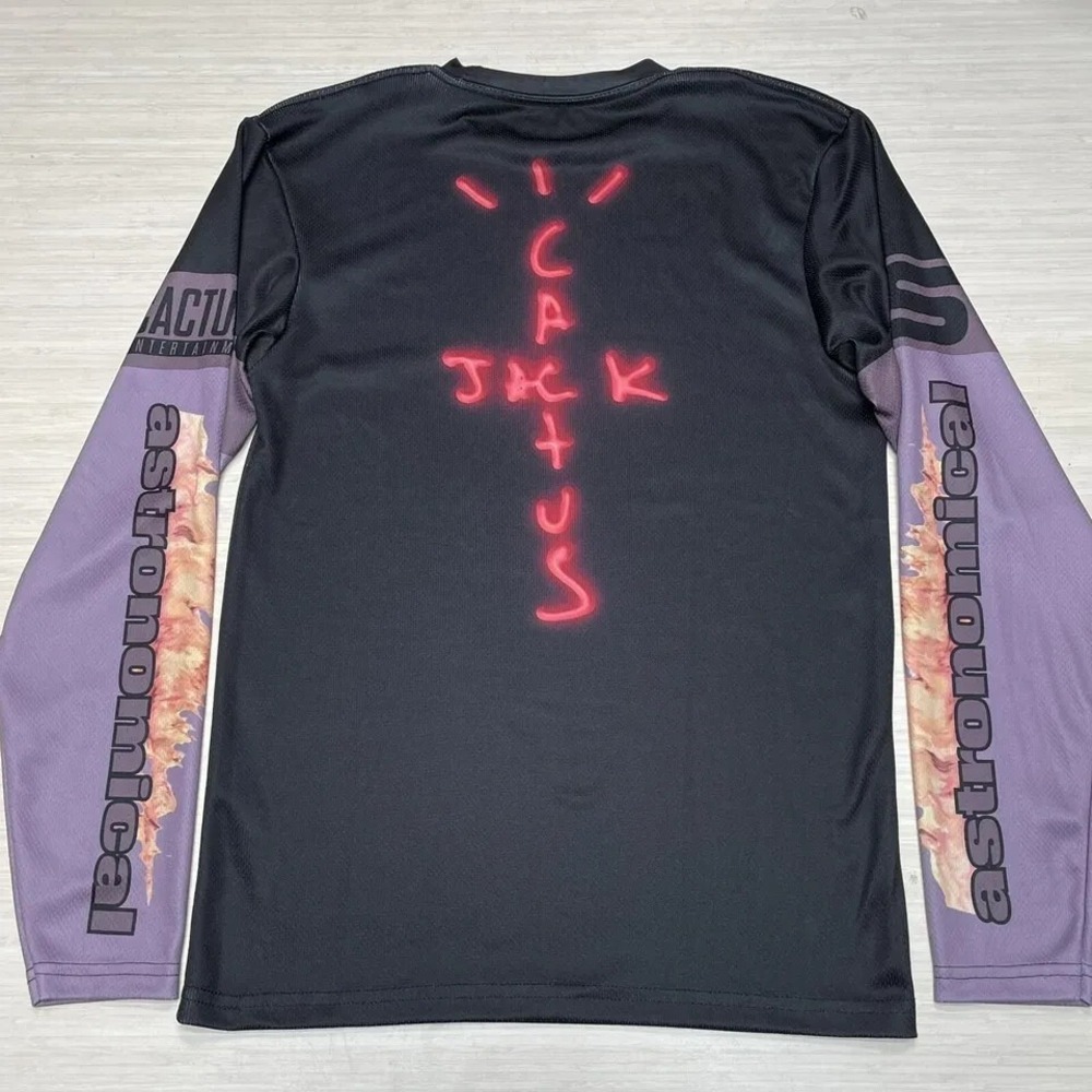 Travis Scott x Cactus Jack Gaming Jersey Long Sleeve Black Astronomical Small - Picture 3 of 5